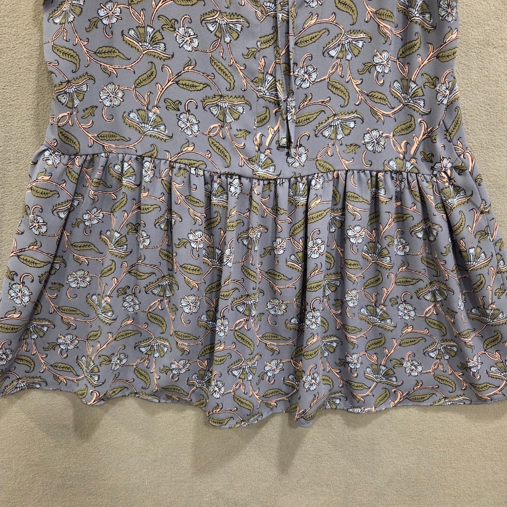 Loft Sleeveless Tiered Blouse Women's Size Small Boho Flowy Floral Casual - Picture 3 of 11